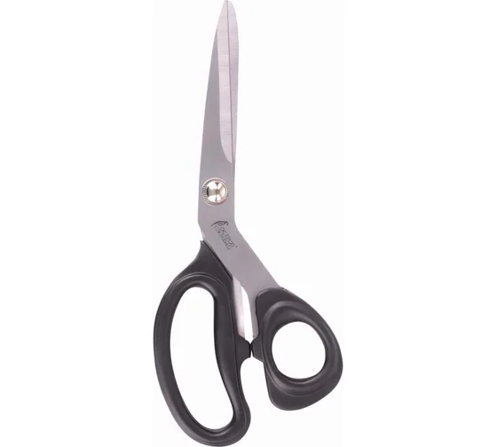 Ножницы портновские 240 мм, КЛАССИЧЕСКИЕ, черные, ручки с силиконовым покрытием, ОСТРОВ СОКРОВИЩ