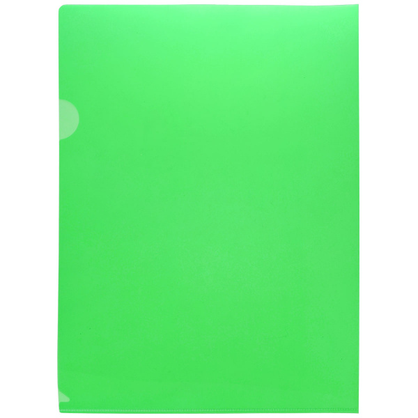 Папка-уголок СТАММ А4, 180мкм, пластик, прозрачная, ассорти