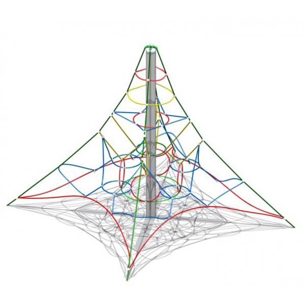  Сетка "Пирамида", 5-12 лет, металл, 4900х4900 мм, Н=2800 мм