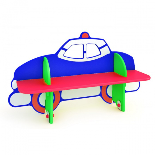 Скамейка детская "Полицейская машина", 2-7 лет, влагостойкая фанера, размеры	600х1300мм