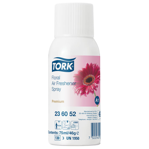 Картридж аэрозольный TORK Premium, 75 мл, цветочный, (диспенсер 600297) АРТ.236062, 236052ОЗ
