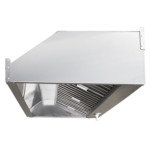 Зонт вытяжной пристенный с жироулавливающим лабиринтным фильтром ЗВ-П10/10 1000х1000х350мм