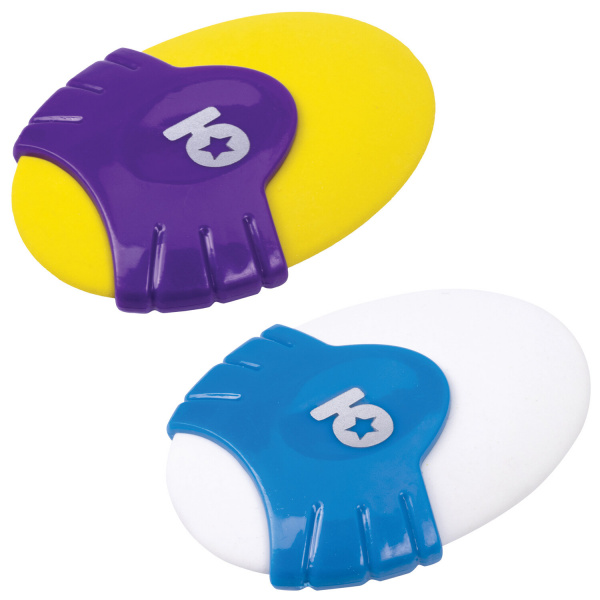 Ластик ЮНЛАНДИЯ "Морские камушки", 48х36х12мм, цвет ассорти, овальный, пластиковый держатель