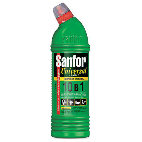 Чистящее средство SANFOR Universal 750г, "Свежесть Лимона", гель, ш/к 04058