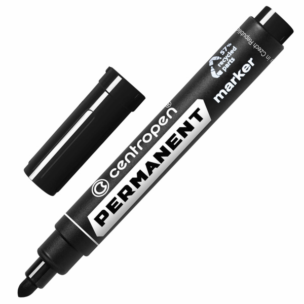 Маркер перманентный CENTROPEN круг., ширина линии 2,5 мм, черный, 8866/1, 8566/4