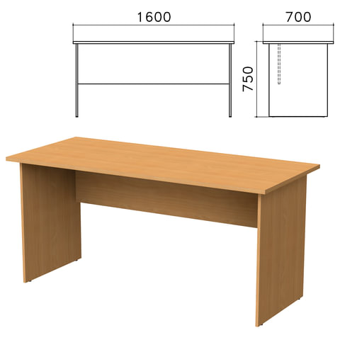 Стол письменный "Монолит", 1600х700х750 мм, цвет бук,СМ3,101