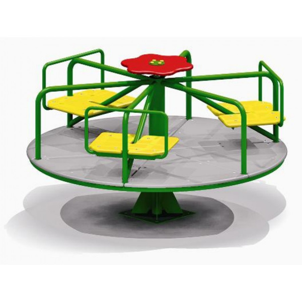 Карусель с рулем, 3-12 лет, влагостойкая фанера, D=1640 мм, H=715 мм, Н площадки=80 мм