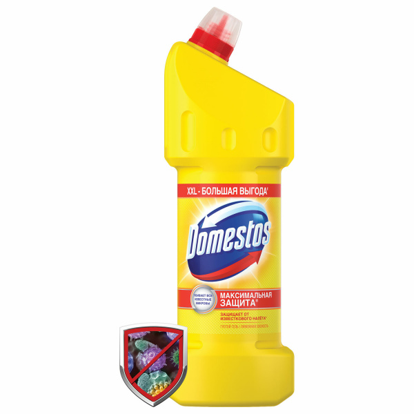 Чистящее средство DOMESTOS (Доместос) 1,5л "Лимонная свежесть", с отбеливающ. Эффектом, ш/к 83801