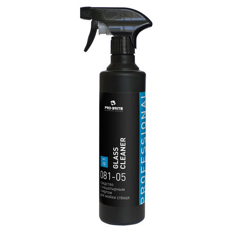 Средство для мытья стекол и зеркал PRO-BRITE GLASS CLEANER 500мл, с нашатырным спиртом, распылитель