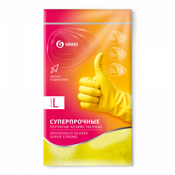 Перчатки латексные Grass размер (L)
