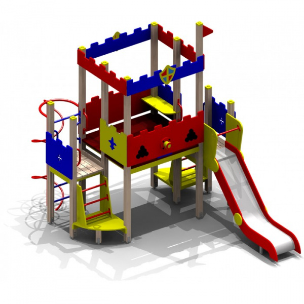 Детский игровой комплекс (5-12 лет) 6200х3800 мм, Н=3890 мм, Н площадки 1550 мм, 1250 мм