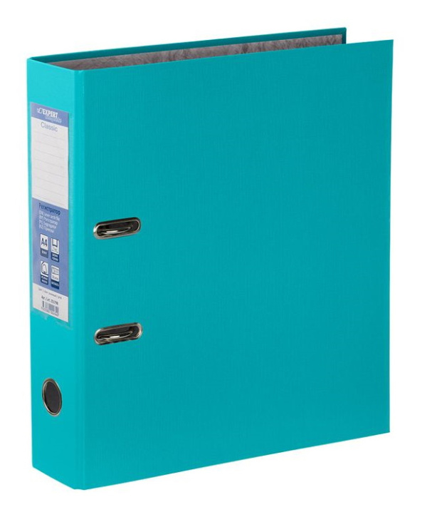 Папка-регистратор 75 мм Expert Complete Classic, PVC, арочный механ., изумрудный
