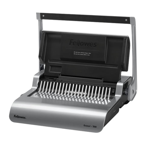 Переплетная машина для пластиковой пружины FELLOWES QUASAR+, пробивает 25 л., сшивает 500 л., FS-562