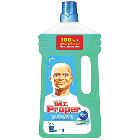 Средство для мытья пола и стен MR.PROPER (Мистер Пропер) 1л "Горный ручей и прохлада", MP-81519421