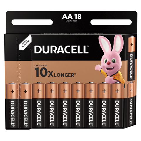 Батарейка DURACELL Basic, AA (LR06, 15А), алкалиновая,пальчиковая,блистер,(ш/к 7519)