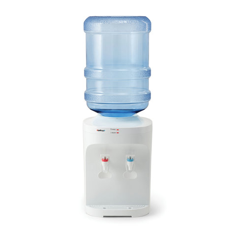 Кулер для воды HOT FROST D120F, настольный, НАГРЕВ/БЕЗ ОХЛАЖДЕНИЯ, 2 крана, белый, 110312002
