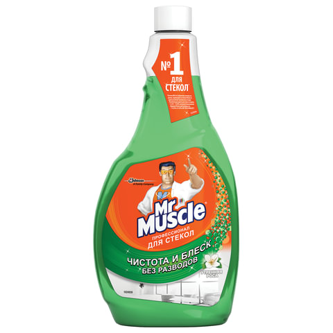 Средство для мытья стекол и зеркал МИСТЕР МУСКУЛ 500мл сменный флакон, ш/к 00160