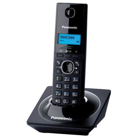 Радиотелефон PANASONIC KX-TG1711RUB, пам 50ном АОН повтор, часы/будильник(радиус 10-100м),цв. чёрный