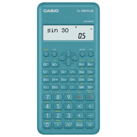 Калькулятор CASIO инженерный FX-220PLUS-S, 181 функия, пит.от батар-и, 155х78мм, блист, серт.для ЕГЭ