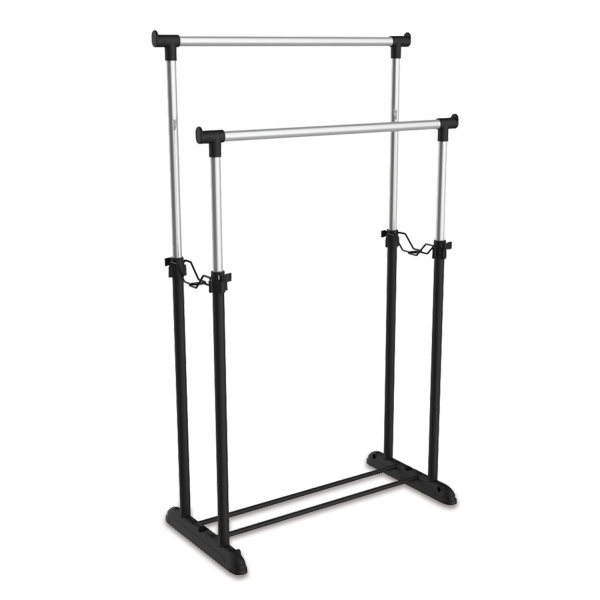 Вешалка для плечиков SHT-WR4150, 1615х860х440 мм, пластик/металл, черная/хром 