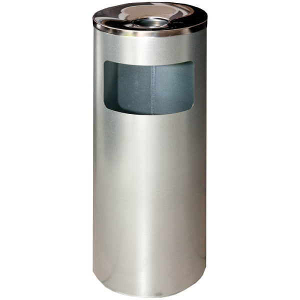 Урна мусорная металлическая с пепельницей Титан, 30л,