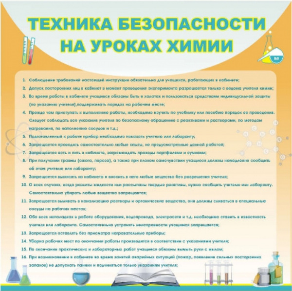 Техника безопасности на уроках химии