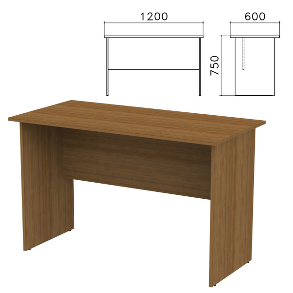 Стол письменный "Канц" (ш1200*г600*в750 мм), цвет орех