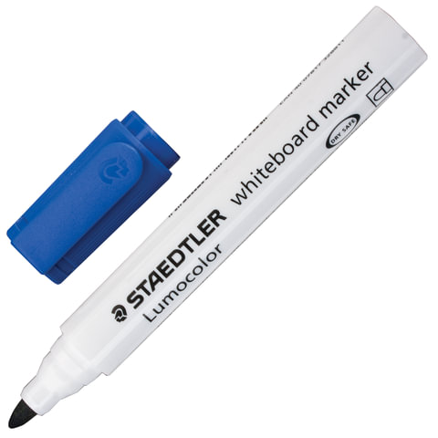 Маркер для доски STAEDTLER (Штедлер,Германия) "Lumocolor", круглый наконечник, 2мм, синий, 351-3