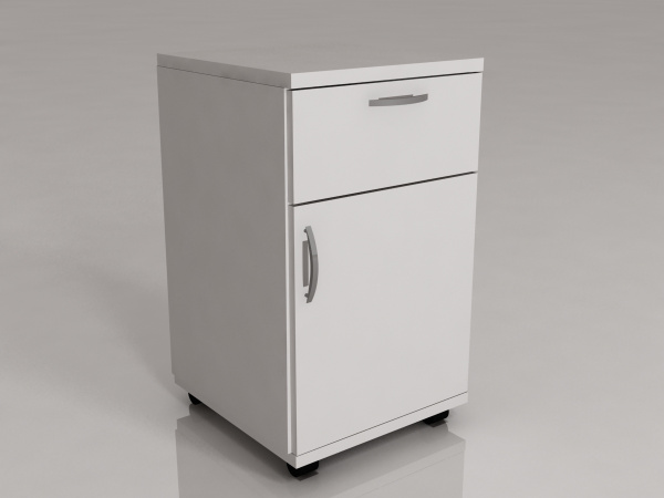 Тумба прикроватная ТП 1/05 на опорах (ящик, дверка). Размеры: 450*450*700мм