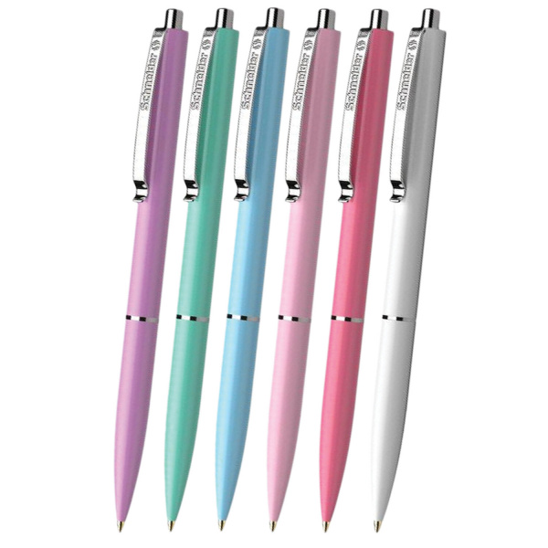 Ручка шариковая автомат. SCHNEIDER (Германия) "K15 Pastel", СИНЯЯ, пастель ассорти, узел 1 мм, 13084