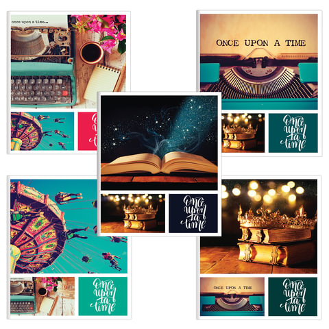 Тетрадь 48л. линия BRAUBERG, обложка картон, ВИНТАЖ