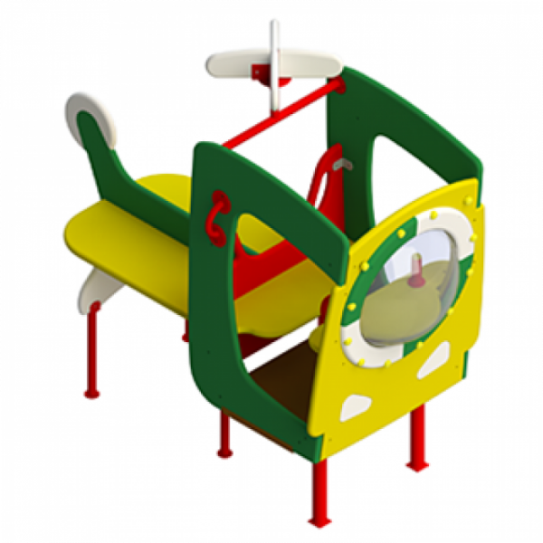 Вертолёт, 3-10 лет, влагостойкая фанера, 1550х710 мм, H=1160 мм, Н сиденья=270 мм, 360 мм