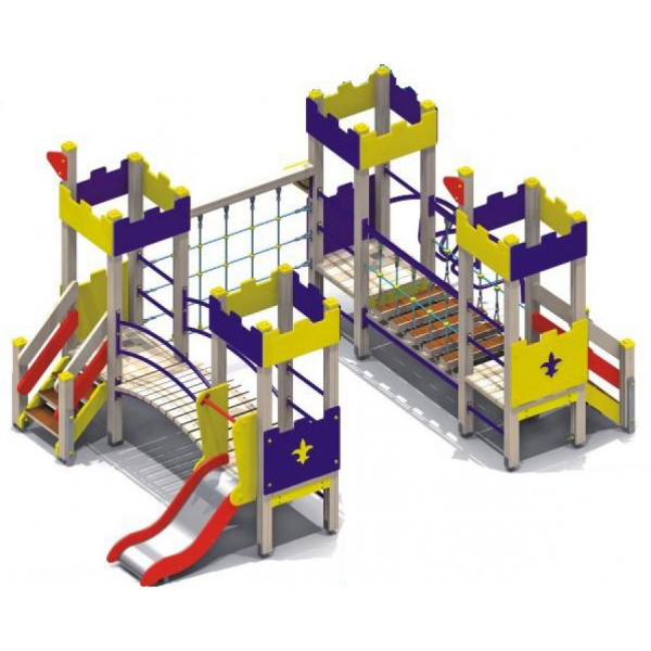 Детский игровой комплекс (4-7 лет) 5590х3150 мм, Н=2800 мм, Н площадок 650 мм
