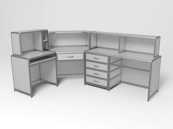 Стол-пост дежурной мед.сестры ПМ 2/02. Размеры: 1700*2500*1200мм