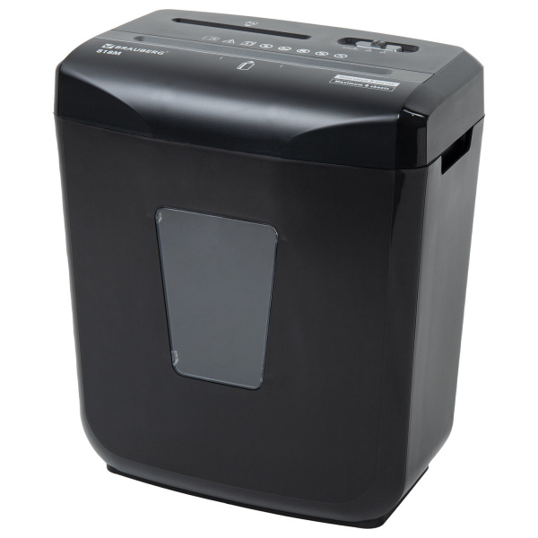 Уничтожитель (шредер) BRAUBERG 818M, 5 уровень секретности, фрагменты 3х10 мм, 8 листов, 18 л