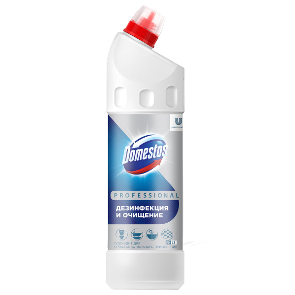 Чистящее средство DOMESTOS (Доместос) 1л Professional, дезинфицирующее, отбеливающий эффект