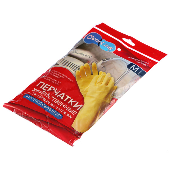 Перчатки резиновые разм. M Clear Line