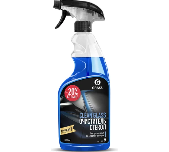 Средство для мытья стекол и зеркал GRASS "Clean glass" 600мл "Голубая лагуна", 125247