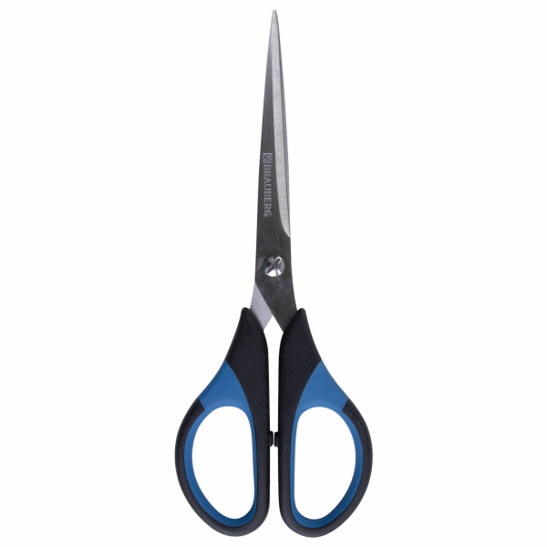 Ножницы BRAUBERG "Office-Expert" 170 мм, сине-черные, 3-х сторонняя заточка, 231561