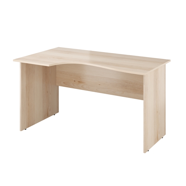 Стол криволинейный левый 1380х800/650х750 (Бук артизан перламутровый) Канцлер