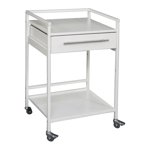 Столик манипуляционный СММП-08-Я-ФП-02-1 2 полки: металл с порошковым покрытием 1 ящик. Размеры: 585 Столик манипуляционный СММП-08-Я-ФП-02-1 2 полки: металл с порошковым покрытием 1 ящик. Размеры: 585