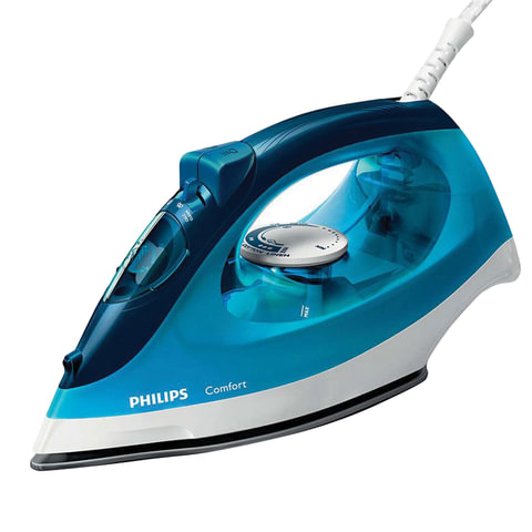 Утюг PHILIPS GC1436/20, 2000Вт, антипригарное покрытие, самоочистка, голубой