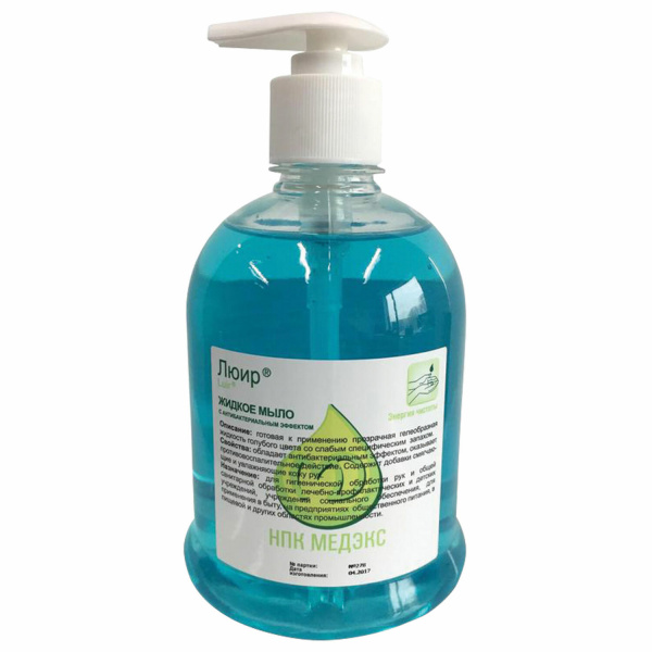 Мыло жидкое 500мл ЛЮИР, антибактериальное, дозатор, ш/к 34111