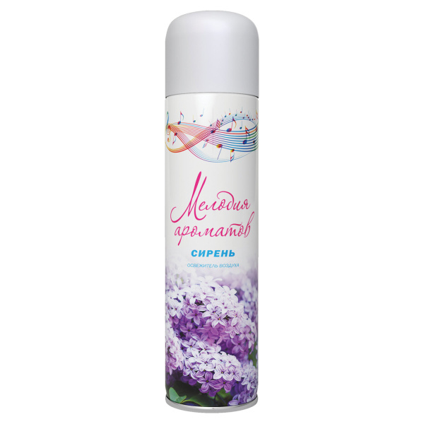 Освежитель воздуха аэрозольный МЕЛОДИЯ АРОМАТОВ 285мл "Сирень", СИБИАР, 5-02.04.433.06
