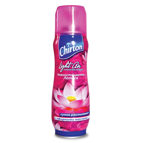 Освежитель воздуха аэрозольный CHIRTON Light Air 300мл,"Нежность лотоса",с эфир.масл.,ш/к45583