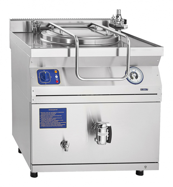 Котел пищеварочный электрический, сливной кран, паровая рубашка, цельнотянутый КПЭМ-60/7 Т 800x870x1