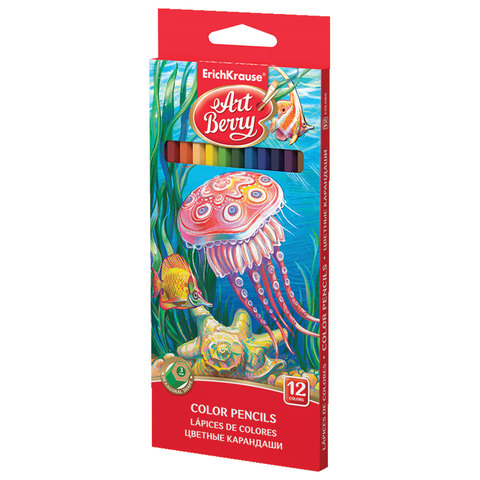 Карандаши цветные ERICH KRAUSE 12цв, карт. упак. с европодв, 32878 Карандаши цветные ERICH KRAUSE 12цв, карт. упак. с европодв, 32878
