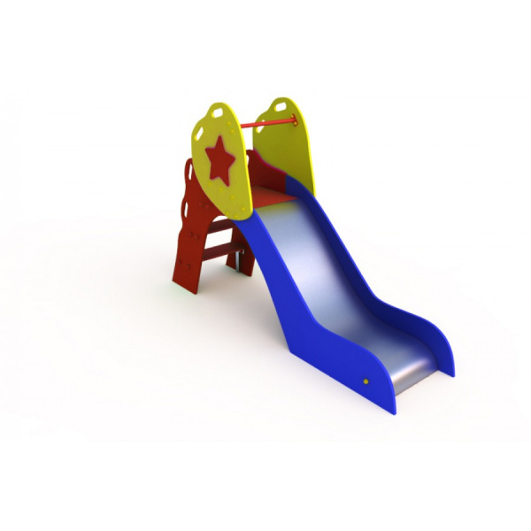 Детская горка "Лайм", Возрастная группа: 3-12 лет, Материал: Влагостойкая фанера, 3000 x 700 x 1800 