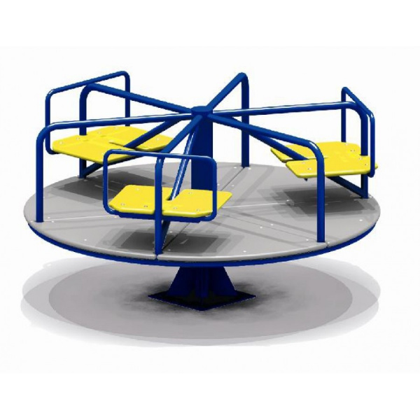 Карусель, 3-12 лет, влагостойкая фанера, размеры D=1640 мм, H=615 мм, Н площадки=80 мм