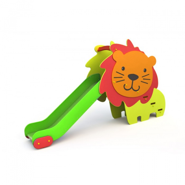 Детская горка "Львёнок", Возрастная группа: 2-6 лет, Материал: Влагостойкая фанера, Габаритные разме